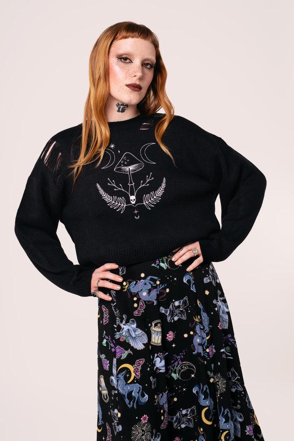 Hell Bunny Russula Jumper Black