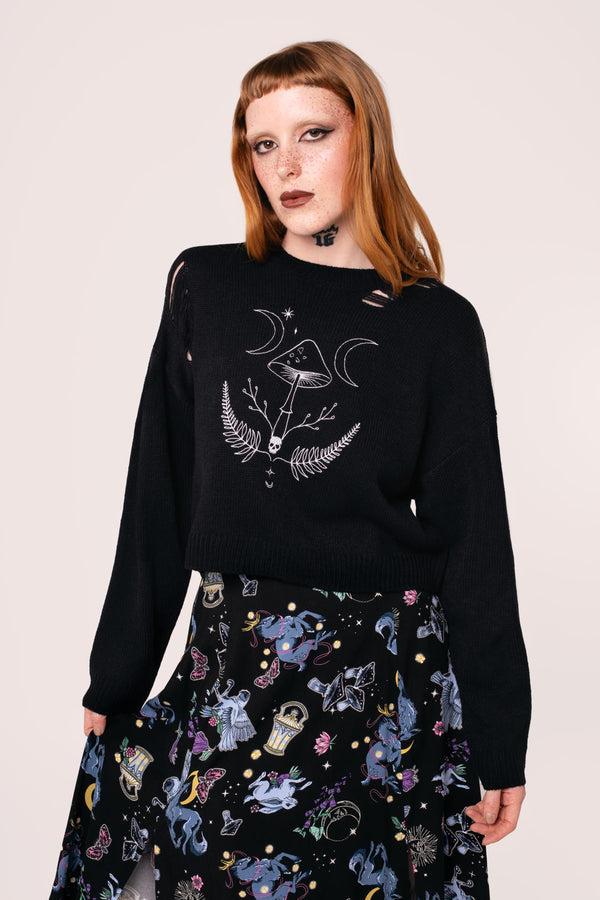 hell bunny Russula Jumper Black