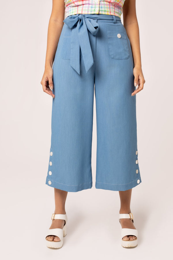 Hell Bunny Rylee Culottes Blue
