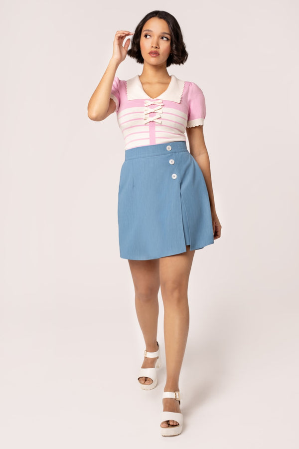 Hell Bunny Rylee Skorts Blue