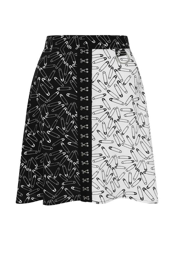 Hell Bunny Safety Pin Skirt Black