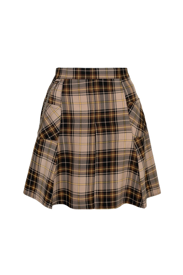 Hell Bunny Saffie Skirt Brown