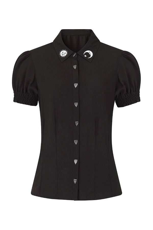 Hell Bunny Samara Blouse Black