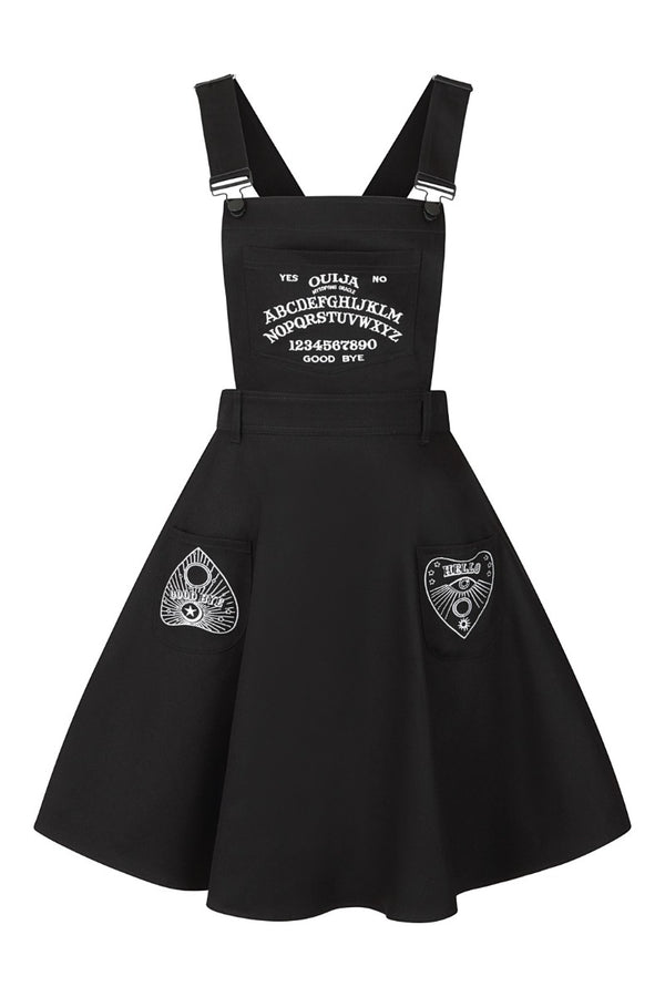 Hell Bunny Samara Pinafore Dress Black