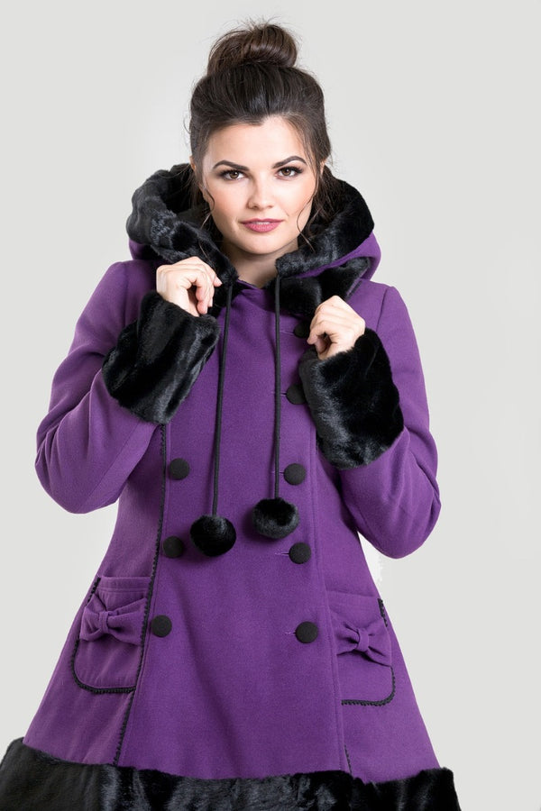 Hell Bunny Sarah Jane Coat Purple