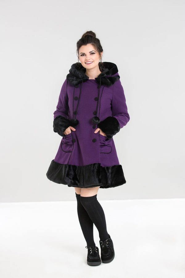 Hell Bunny Sarah Jane Coat Purple