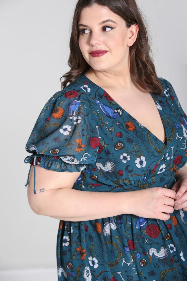 Hell Bunny Sianna Midi Dress Teal