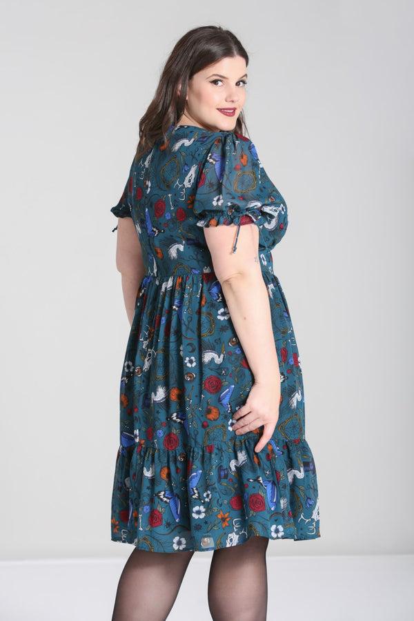 Hell Bunny Sianna Midi Dress Teal