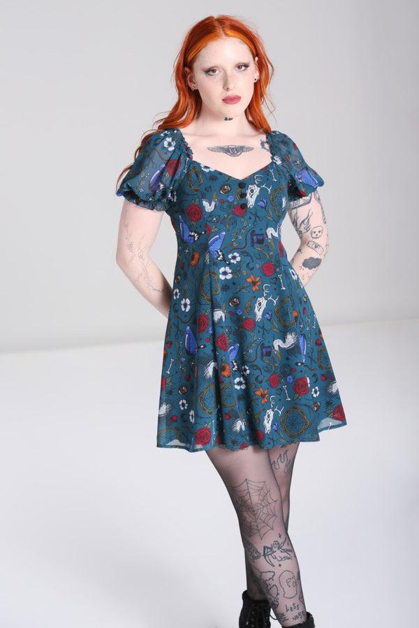 Hell Bunny Sianna Mini Dress Teal