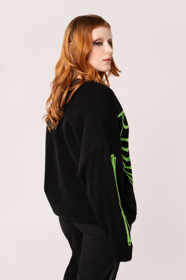Hell Bunny Skeleton Cardigan Black/Green
