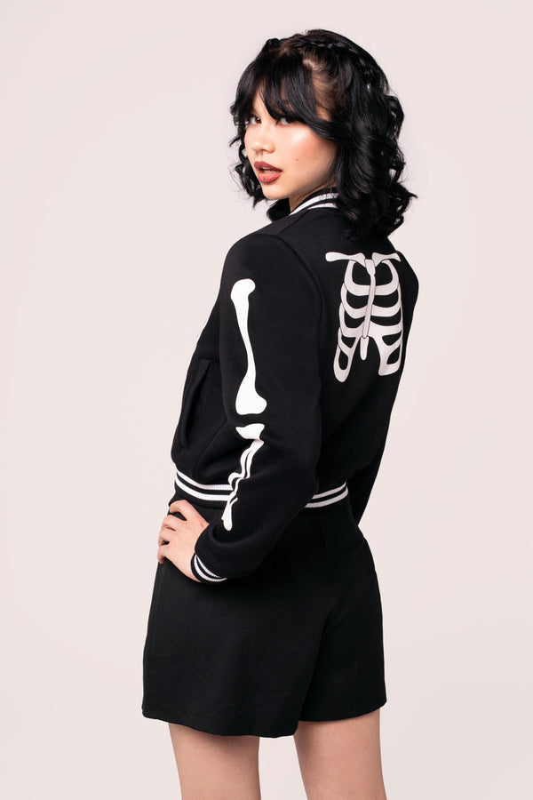 Hell Bunny Skeleton Girl Jacket Black