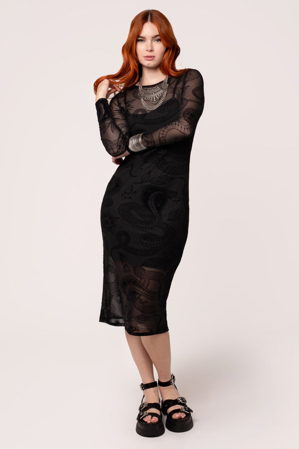 Hell Bunny Snake Charmer Dress Black