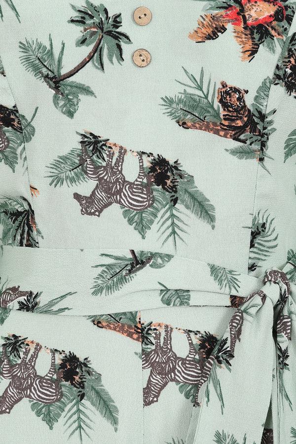 Hell Bunny Sofia Jumpsuit Green