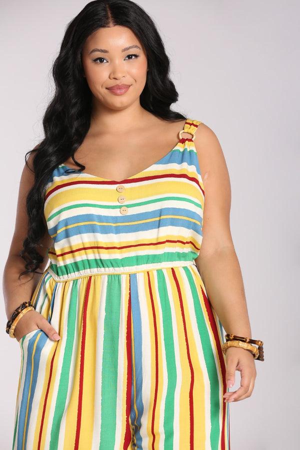 Hell Bunny Solange Jumpsuit Multi Colour