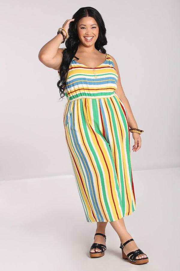 hell bunny Solange Jumpsuit Multi Colour