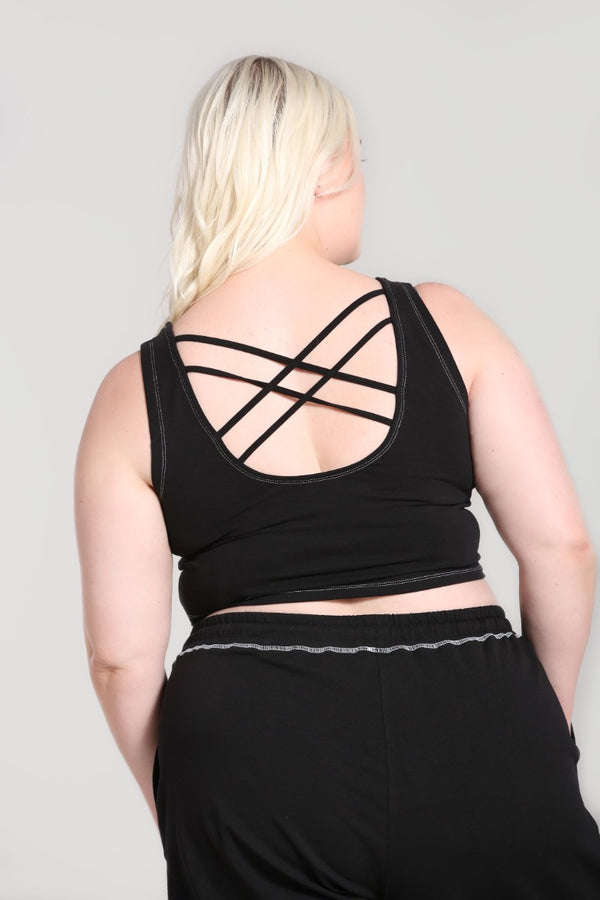 Hell Bunny Solaris Crop Top Black