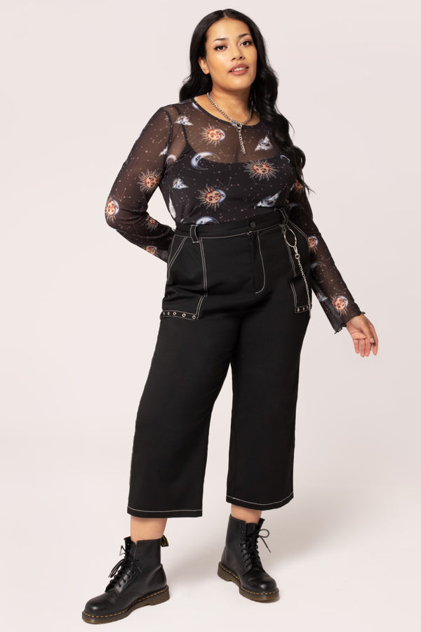 Hell Bunny Solaris Mesh Top Black