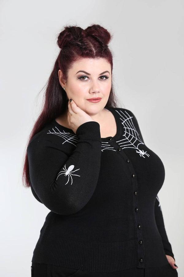 Hell Bunny Spider Cardigan Black