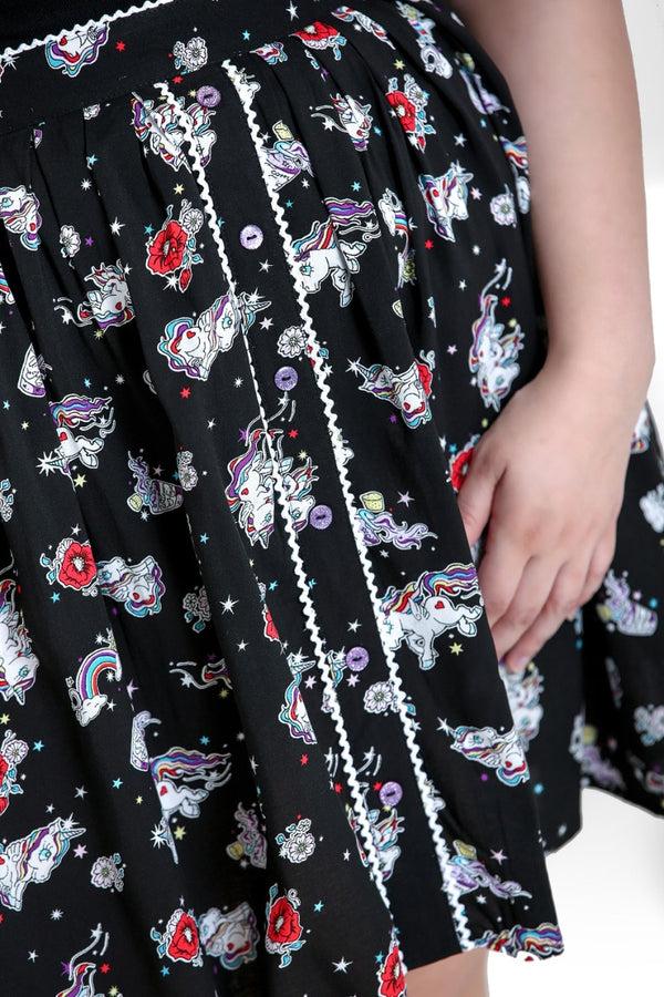 Hell Bunny Star Catcher Mini Skirt Black