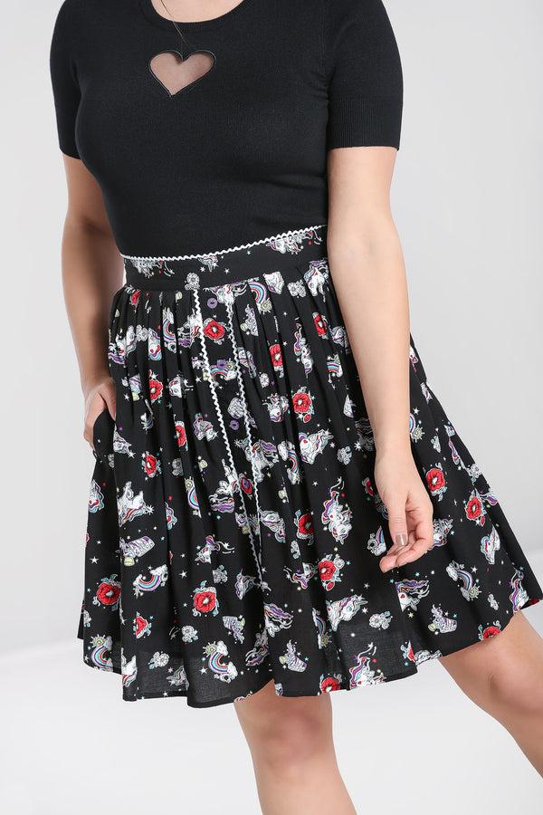 hell bunny Star Catcher Mini Skirt Black
