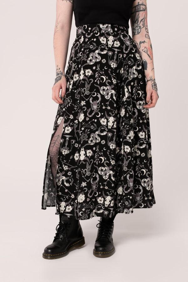 Hell Bunny Star Sign Skirt Black