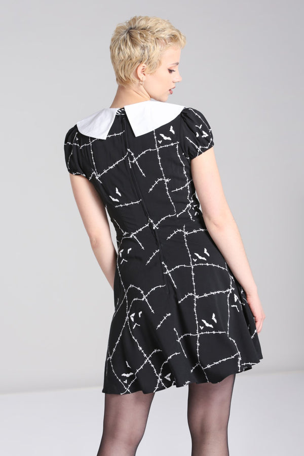 Hell Bunny Stitches Mini Dress Black / White