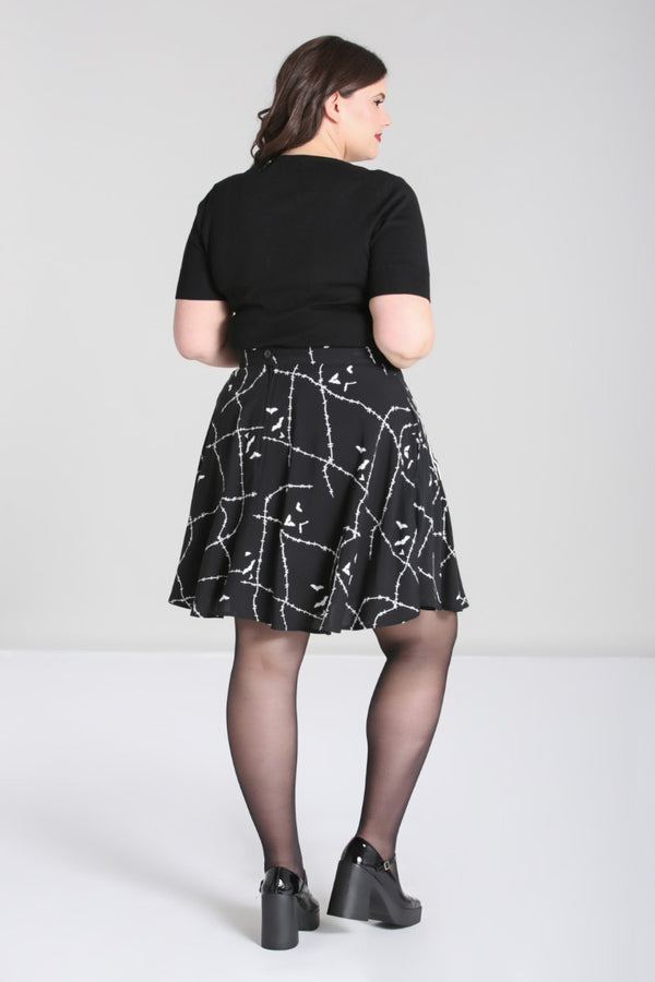 Hell Bunny Stitches Skirt Black / White