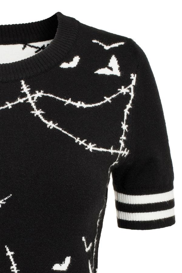 Hell Bunny Stitches Top Black / White
