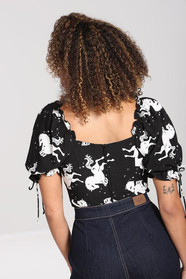 Hell Bunny Sullivan Top Black