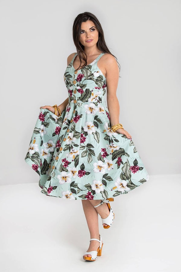 Hell Bunny Tahiti 50's Dress Black