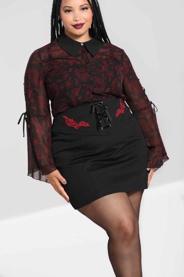 hell bunny Tallulah Mini Skirt Black