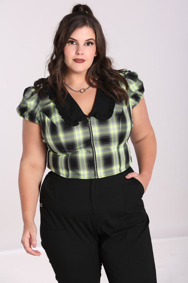 hell bunny Tammy Blouse Black