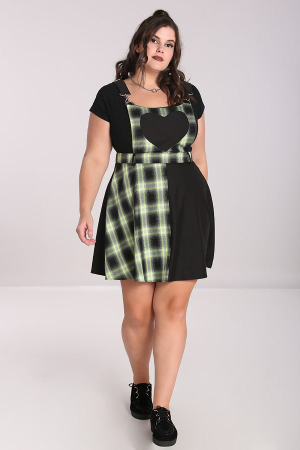 Hell Bunny Tammy Pinafore Dress Black