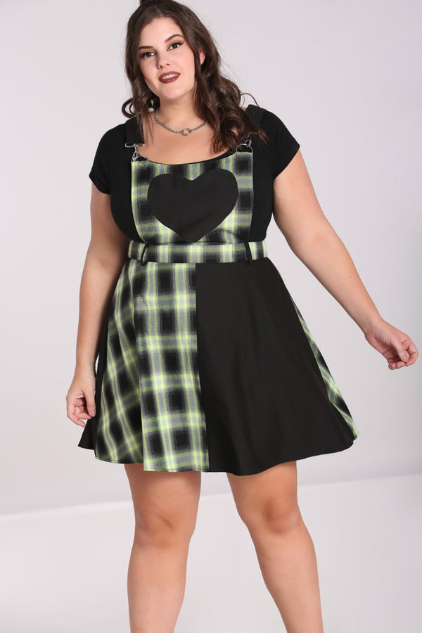 hell bunny Tammy Pinafore Dress Black