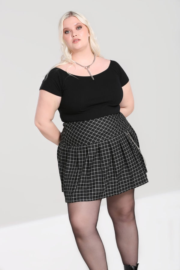 hell bunny Tate Mini Skirt Black
