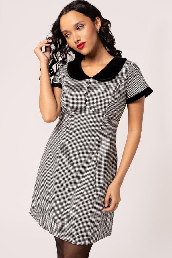Hell Bunny Teddy Mini Dress Black/White