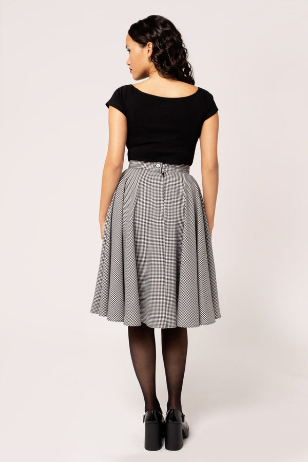 Hell Bunny Teddy Skirt Black/White