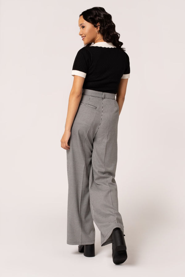 Hell Bunny Teddy Trousers Black/White