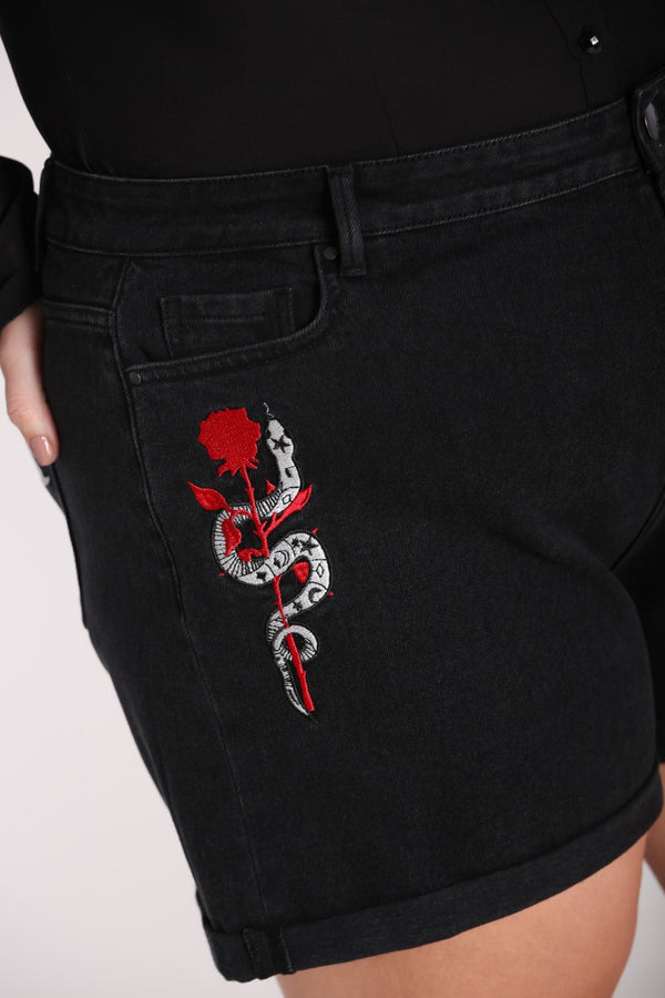 Hell Bunny Temptation Shorts Black