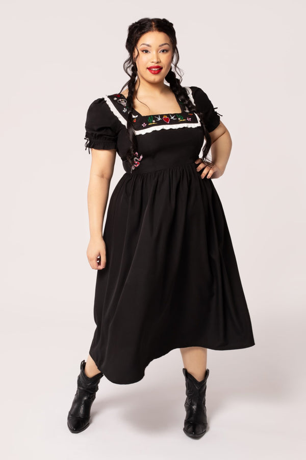 hell bunny Tessie Maxi Dress Black