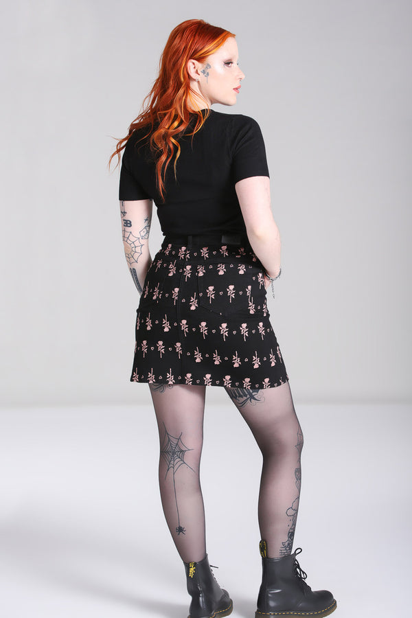 Hell Bunny The Lover Skirt Black