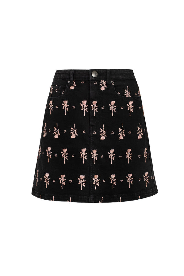 Hell Bunny The Lover Skirt Black