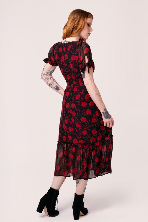 Hell Bunny Thorn Dress Black/Red