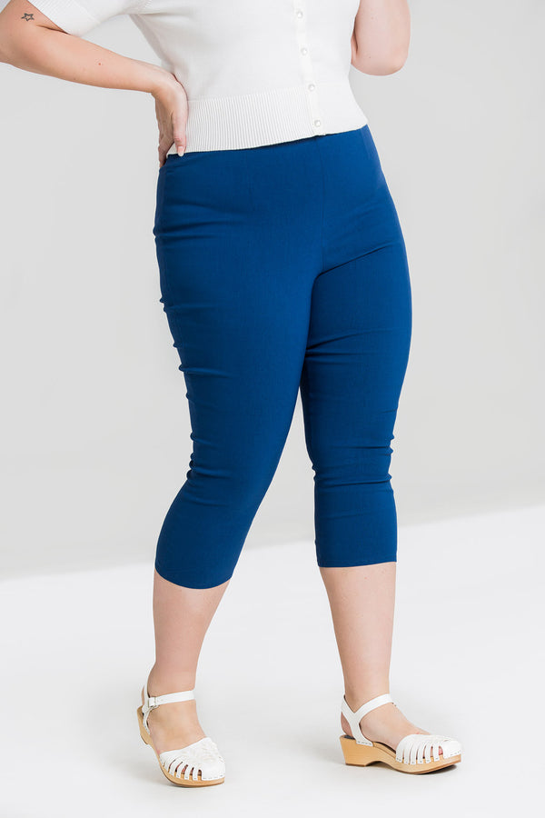 Hell Bunny Tina Capris Sale Navy