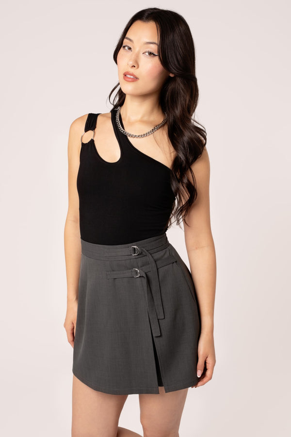 Hell Bunny Traxler Skorts Grey