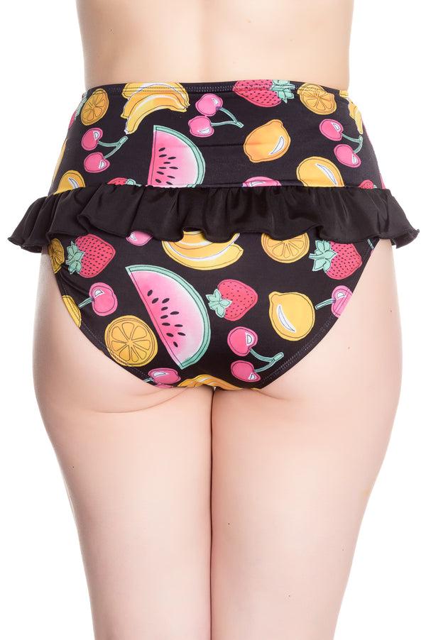 Hell Bunny Tutti Frutti Bikini Pants Black