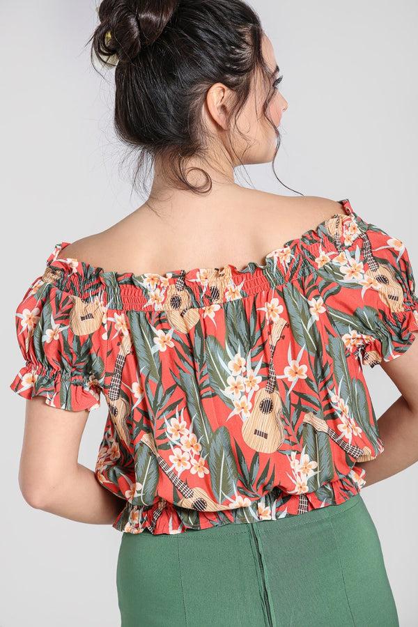 Hell Bunny Ukulele Top Orange