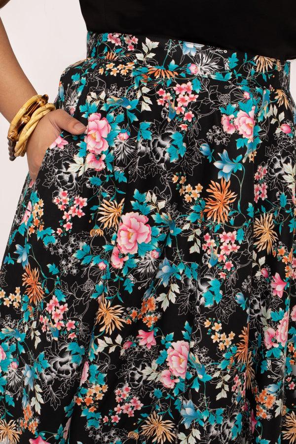 Hell Bunny Umi Skirt Black