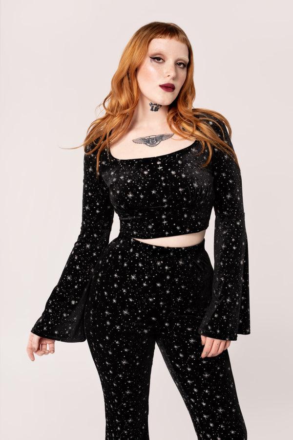 hell bunny Vela Top Black