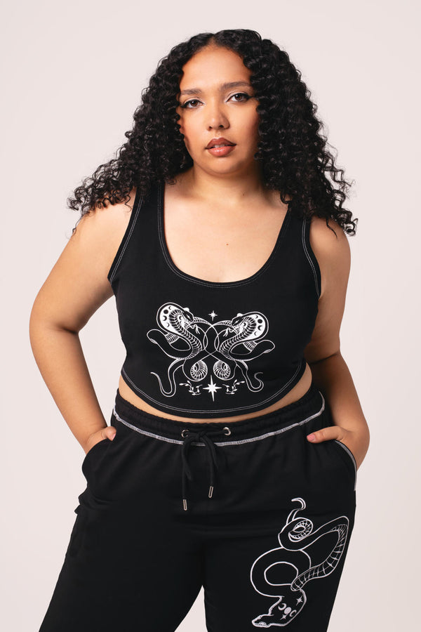 Hell Bunny Venom Crop Top Black